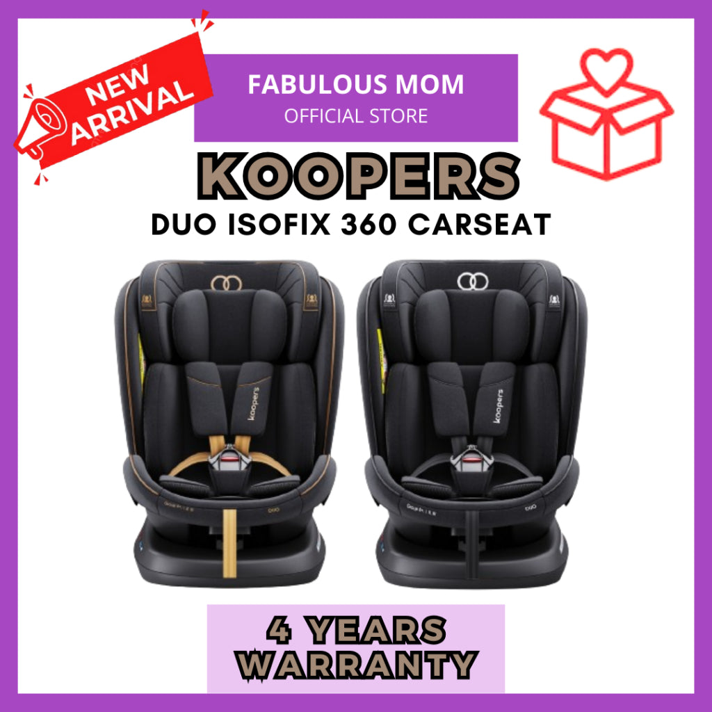 Koopers Duo Isofix Car Seat Newborn To 12 Years Old  [4 Years Warranty]