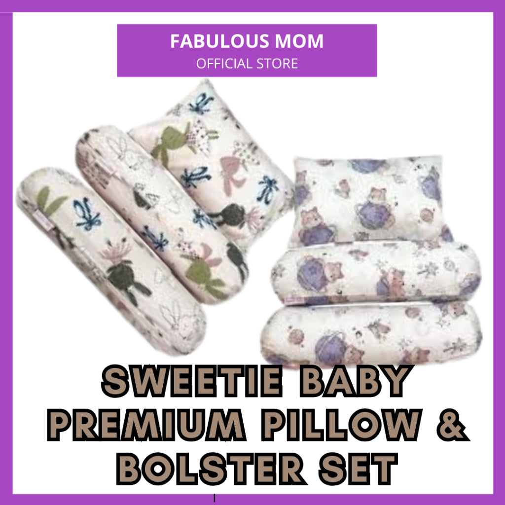 [SWEETIE BABY] Pillow Bolster Baby Set Premium 3 in 1 Bantal Peluk Bayi High Quality