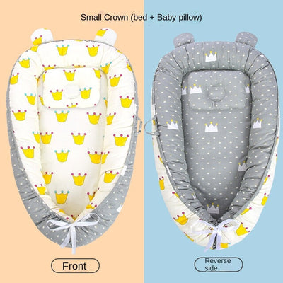 Baby Nest Bed With Pillow Bolsters Full Cotton Portable Travel Bed