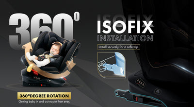 Crolla NEX360 Premium Gold Isofix + FREE GIFTS (3 TIER TROLLEY OR DRYING RACK)