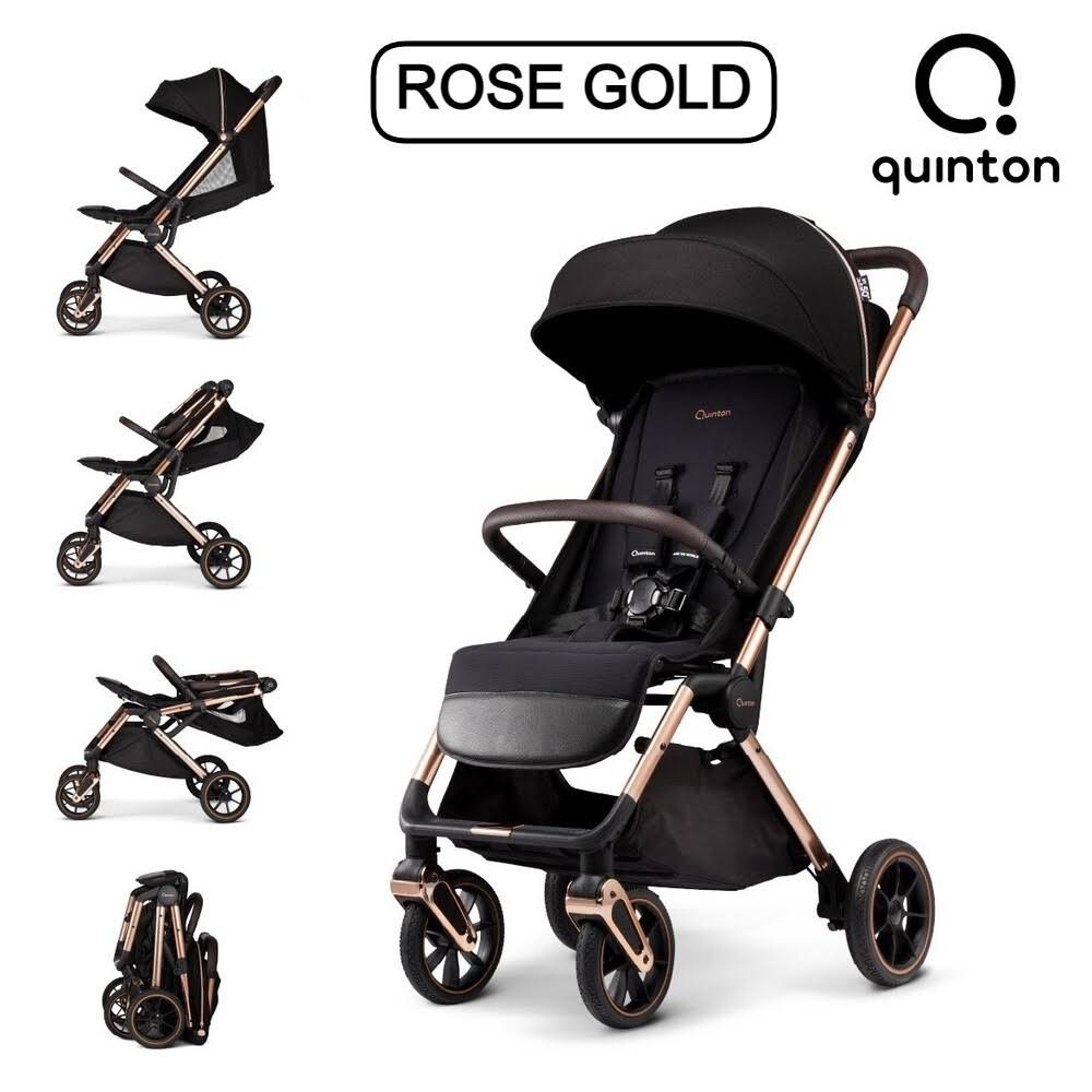 Quinton Roxy Stroller (Rose Gold) FREE FUERLI Premium Diaper Backpack
