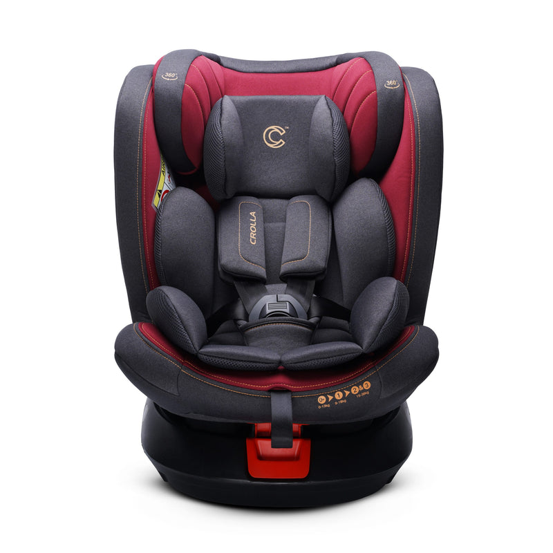 Crolla NEX360 Car Seat ISOFIX 360 Newborn to 12 Years + FREE Portable Warmer, Baby Wipes [3 Years Warranty]