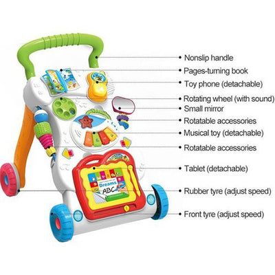 Baby Walker Interactive Baby Walker 2-in-1 Music Baby Toddler Learn To Walk 9 Months to 3 Years VTech MasBaby Walker