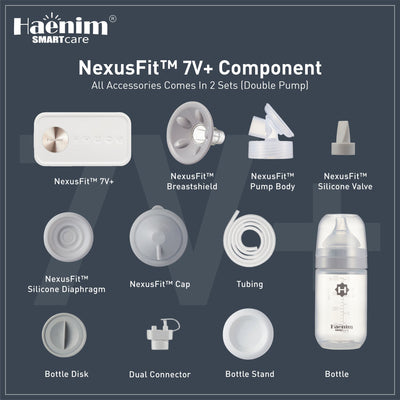 Haenim NexusFit 7V+ Portable Double Electric Breast Pump + FREE GIFTS