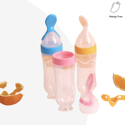 Squeezy Silicone Baby Food Feeder With Spoon