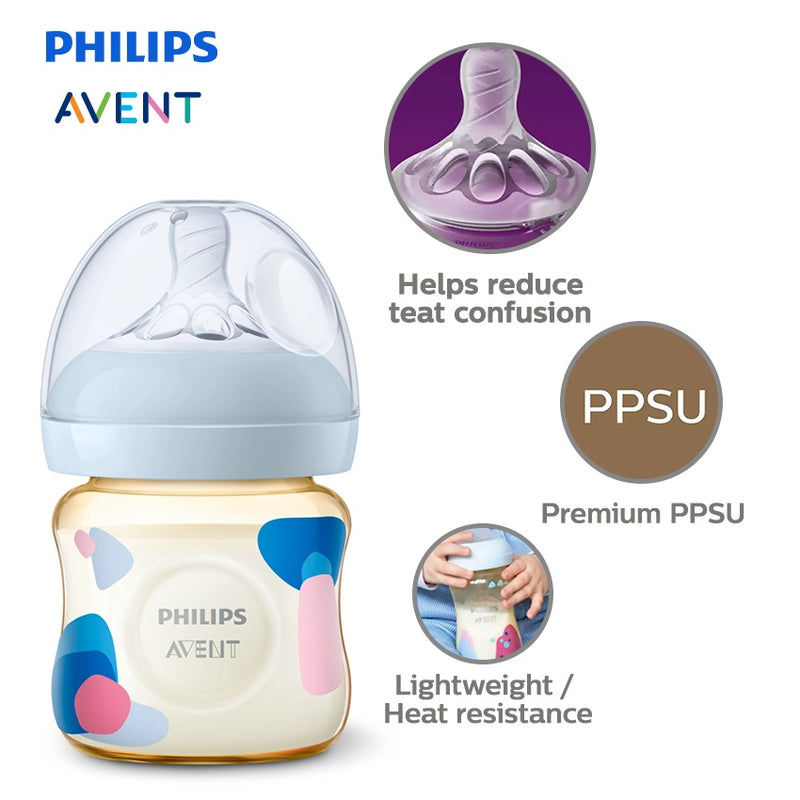 [PHILIPS] Avent Natural PPSU Baby Bottle Twin Pack 4oz/125ml 9oz/260ml BPA Free