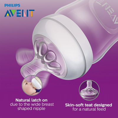 Philips Avent Natural 2.0  Extra Soft Baby Bottle 4oz / 125ml [Twin Pack]
