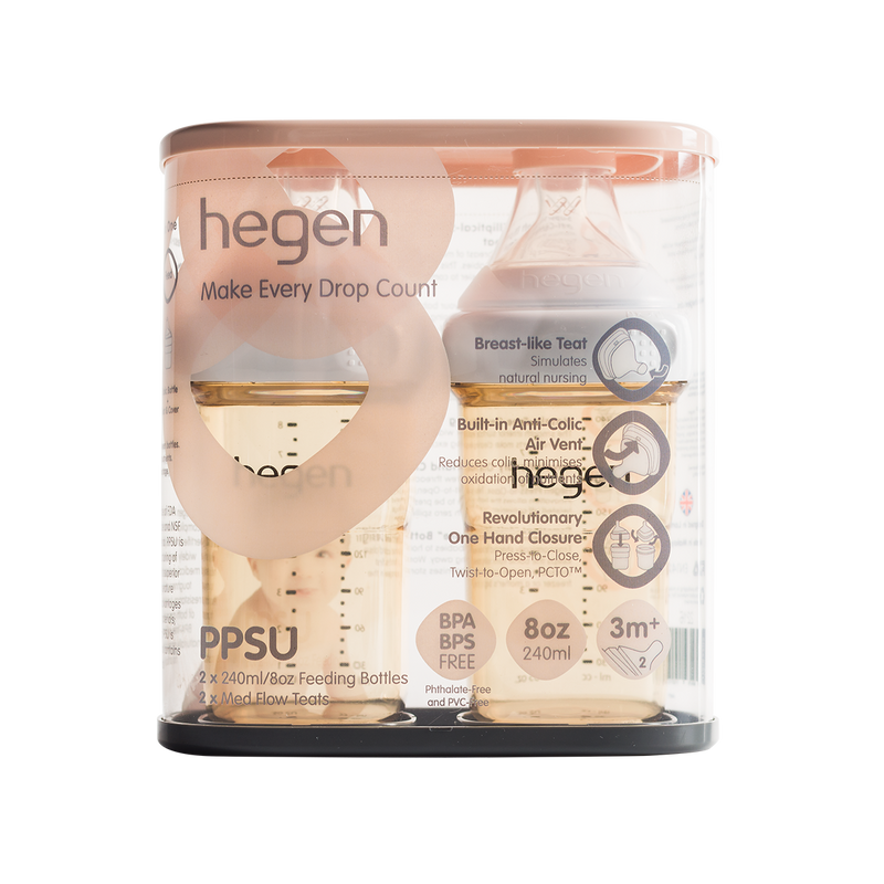 Hegen PCTO™ 240ml/8oz Feeding Bottle PPSU (Twin Pack)