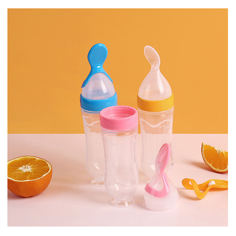 Squeezy Silicone Baby Food Feeder With Spoon