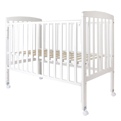 [SWEET CHERRY] Wooden Baby Cot with Wheels + Cot Mattress