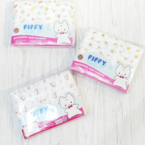 Fiffy Multiprint Baby Napkins 10's ( Assorted )