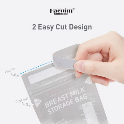 Haenim Double Ziplock Breastmilk Storage Bag (6oz) (30 Pieces)