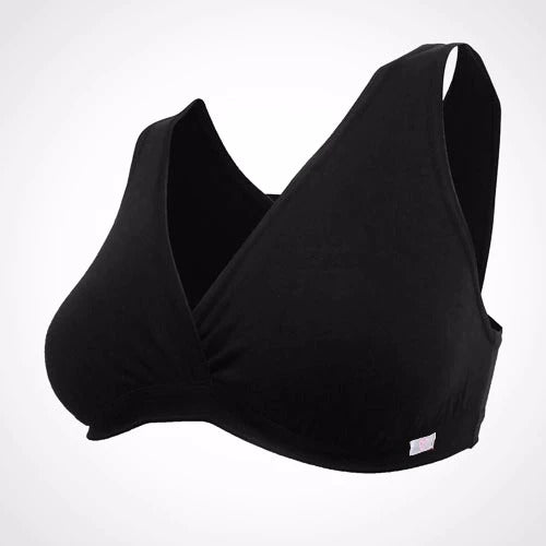 black and nude wrap nursing sleep bras- 2 pack – Mothercare Malta