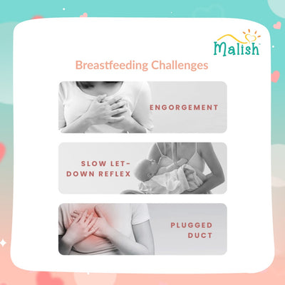 Malish Lactation Massager Pad - Breastfeeding Support For Nursing Mom