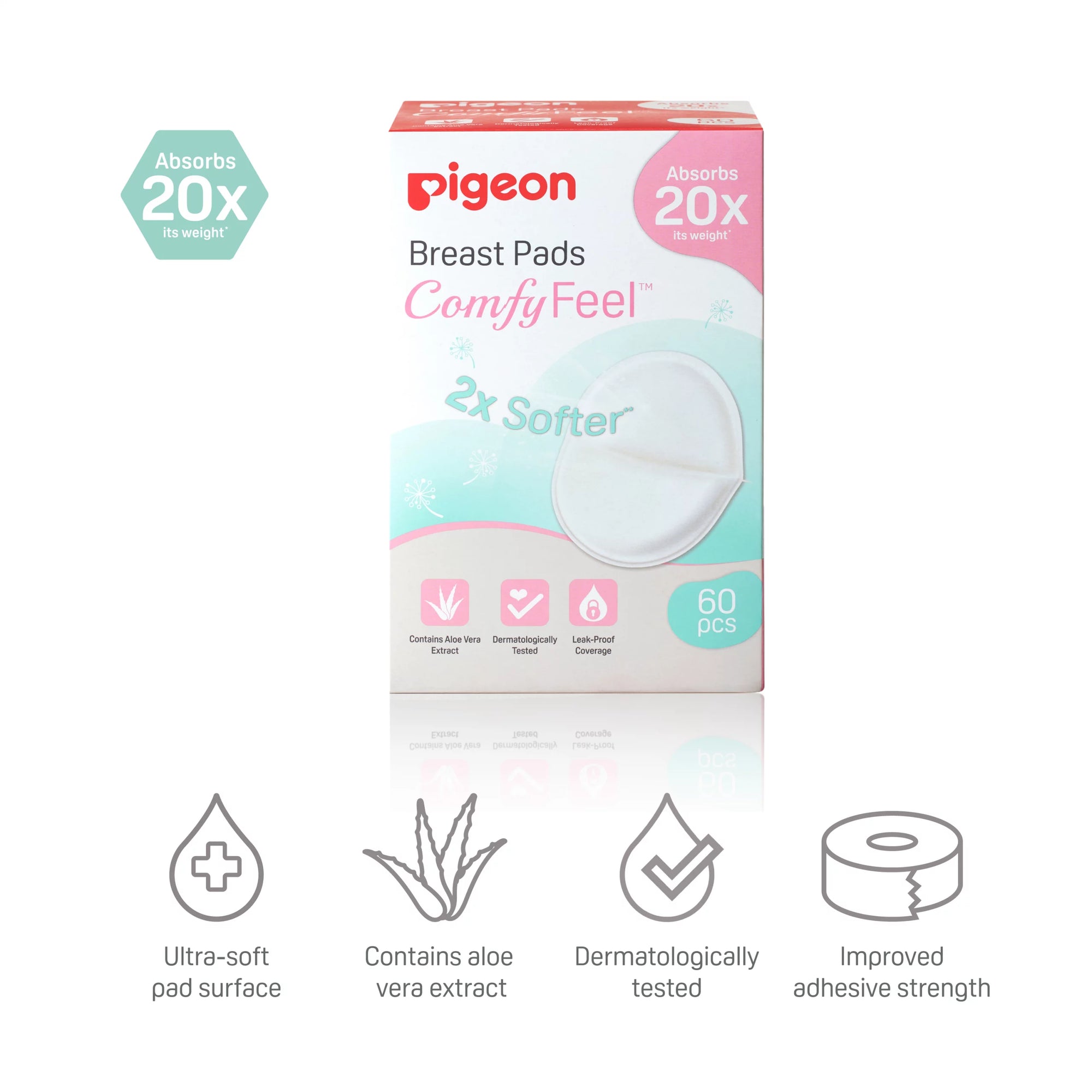 Pigeon Disposable Breast Pads - Comfy Feel with Aloevera - 50 Pack, Breast  Pads
