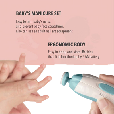 Electric Baby Nail Trimmer Kit 6 in 1