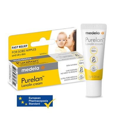 Medela Purelan Lanolin Nursing Cream (7g)- Fast Relief For Sore Nipples